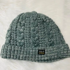 Polar Extreme Sherpa Lined Grey & White Knit Beanie Size OS