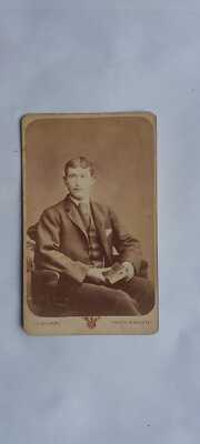 Antike CdV Karte Echtfoto ein Mann aus Margate Kent 1880er J. C. Stodart