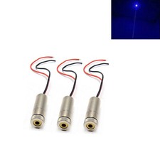 3pcs Bright Blue Light 450nm 80mw Focusable Dot 3-5V Laser Diode Module 12x35mm
