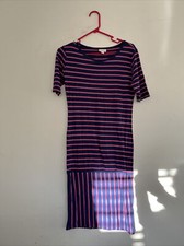 Womens Blue & Pink Striped LuLaRoe Dress size S-Julia