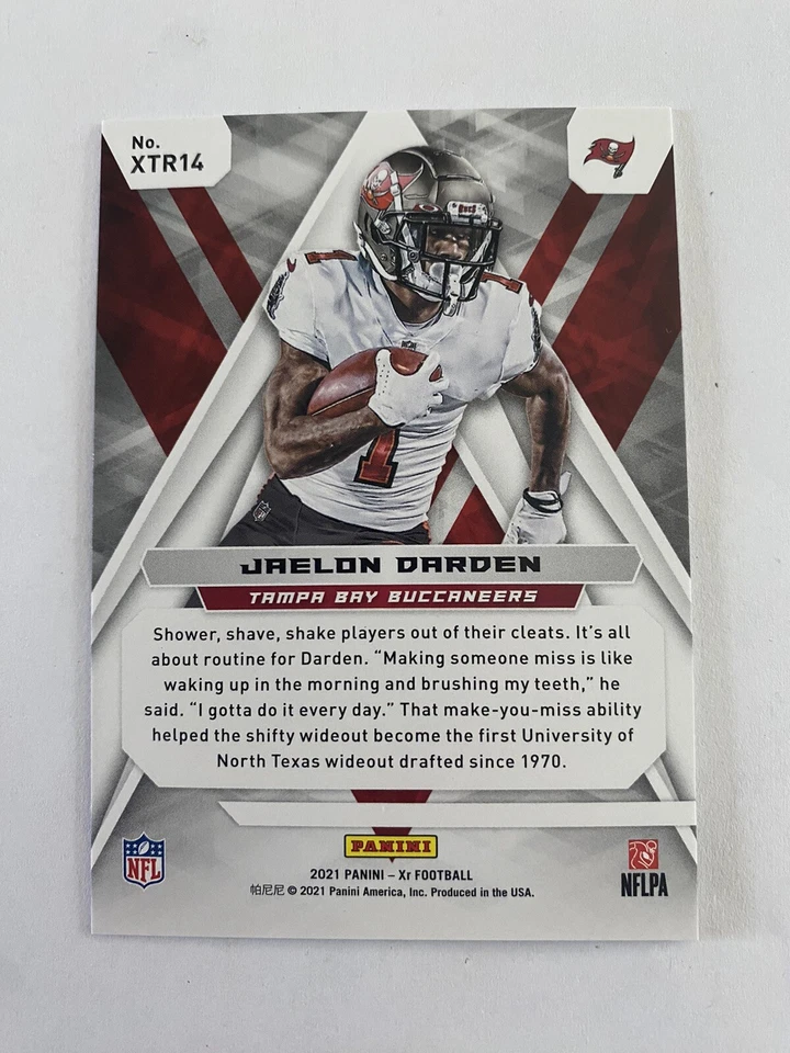 2021 PANINI XR RED JAELON DARDEN XTREME ROOKIES INSERT RC /49 SP #XTR14 - Image 2 of 2