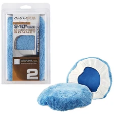 Auto Spa 2-PK PROFESSIONAL 9"-10" MICROFIBER WAX REMOVAL POLISHING BONNET Buffer