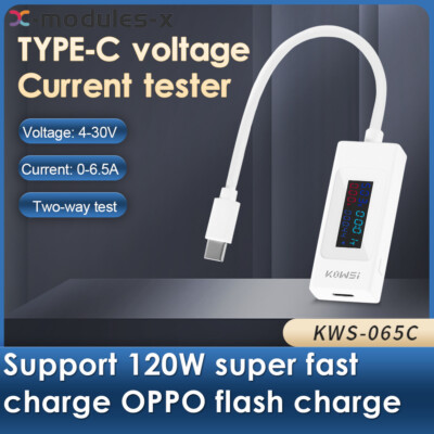 Digital LCD Type-C USB Tester Voltmeter Ammeter Current Voltage Detector Meter