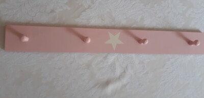 Kleiderhaken Kind of Wood mit 4 Haken rosee  Garderobenleiste 58 cm Holz Mädchen