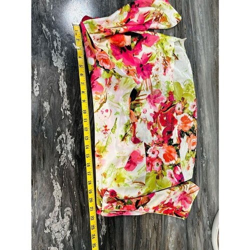 Womens Top Medium Long Sleeve Floral Lightweight Cottagecore Colorful Bright - Picture 11 of 13
