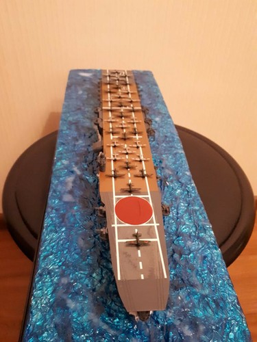 Japan WW2 Navy Kaga carrier with diorama 1:700 - Picture 6 of 9