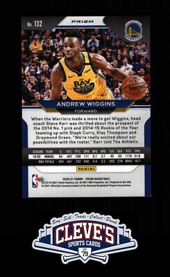 2020-21 PANINI PRIZM ANDREW WIGGINS 31/35 PURPLE PULSAR GOLDEN STATE  WARRIORS