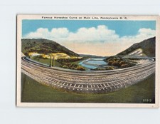 Postcard Famous Horseshoe Curve on Main Line, Altoona, Pennsylvania