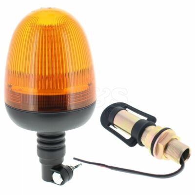 Bernstein LED Medium Flexi DIN Blinkleuchte und Anschraubzapfen Montageset