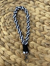 boho macrame wristlet Handmade Spiral Keychain