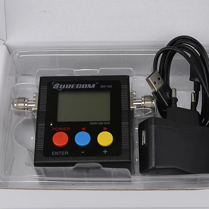 SURECOM SW-102 SO239 connector V.S.W.R. POWER METER w/build in Frequency counter - Image 3 of 4