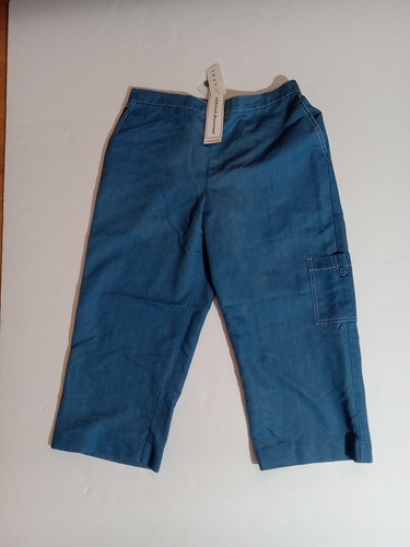 Neu mit Etikett Alfred Dunner blau Denim Caprihose Größe 10 bequem
