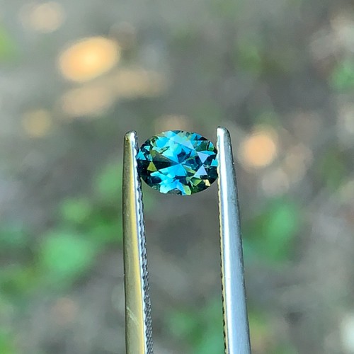 0.7ct Teal Blue Sapphire, Oval, Unheated, Australia Natural Gemstone - 第 1/13 張圖片