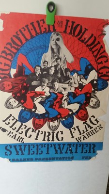 vintage rock concert poster original big brother and the holding