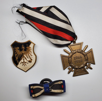Original WW1 WWI German Iron Cross Imperial Eagle Veteran medal