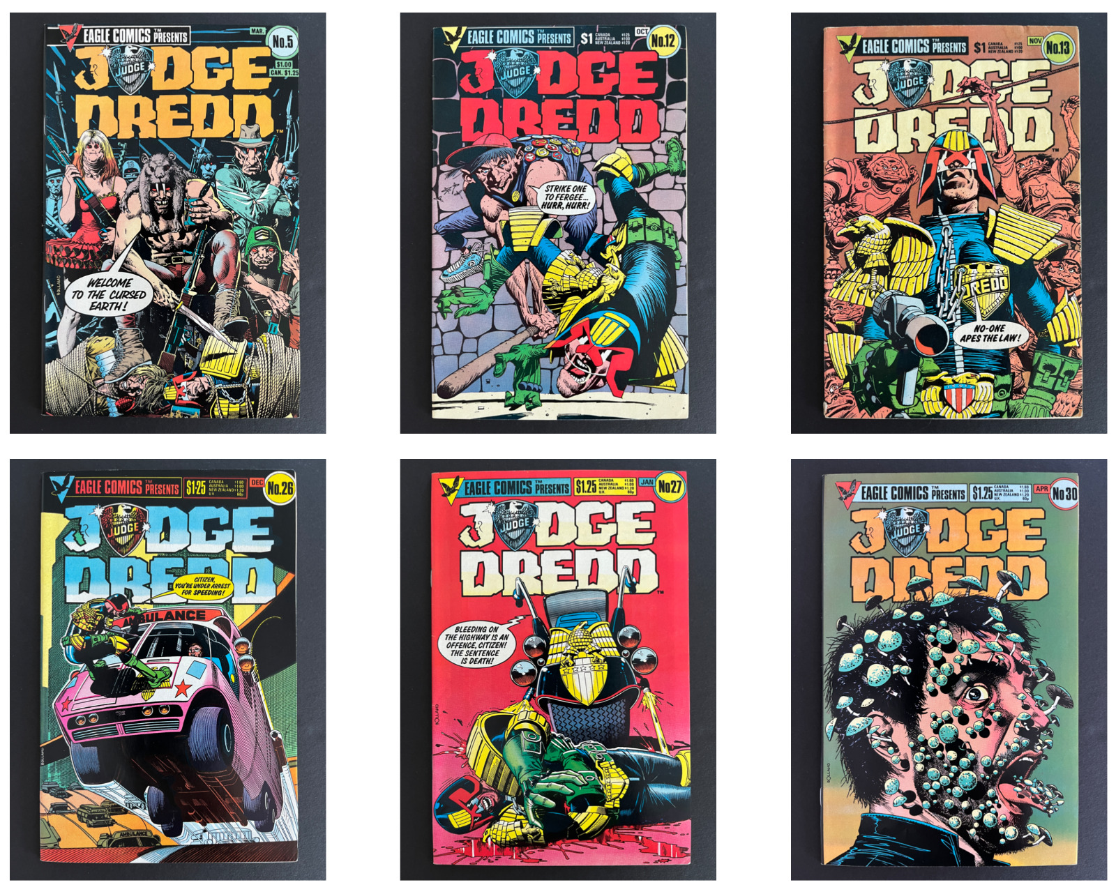 Judge Dredd #5 - #30 SINGLE ISSUES (Eagle Comics, 1984-1988) COMBINE SHIPPING