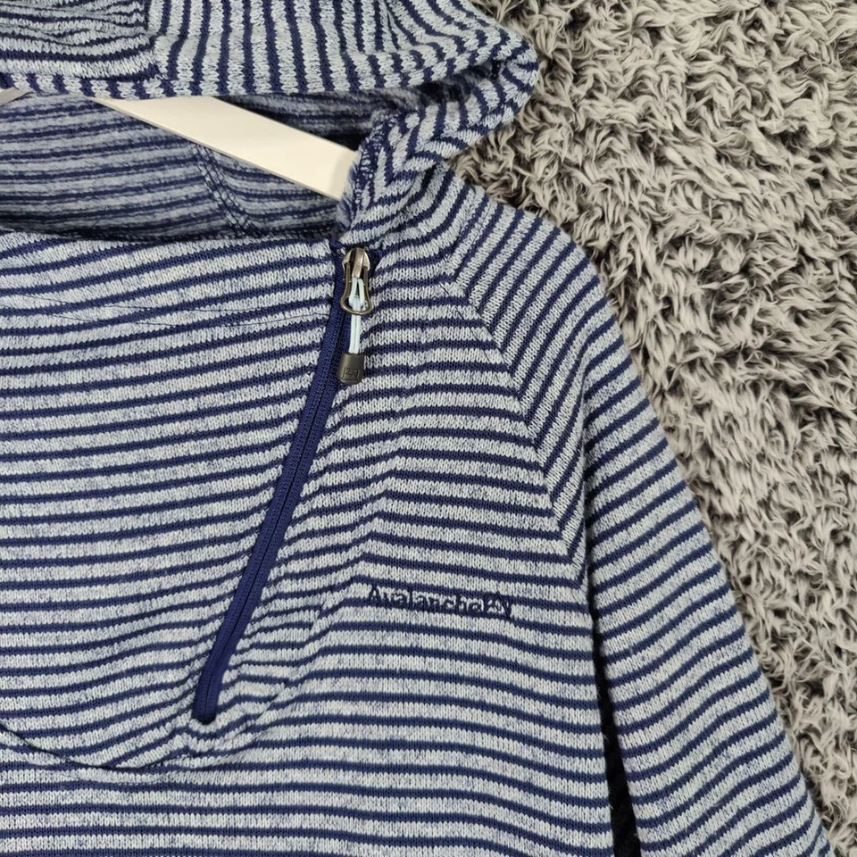 Chaqueta de punto pulóver con capucha AVALANCHE para mujer talla XXL a rayas azul marino gimnasio deportivo Foto 3 de 4