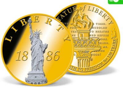 Statue of Liberty 1886 Platinum-accented Gold Commemorative Coin | eBay