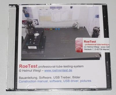 WESOFT CD-Rom RoeTest professional tube testing system, probador de tubos, probador de tubos