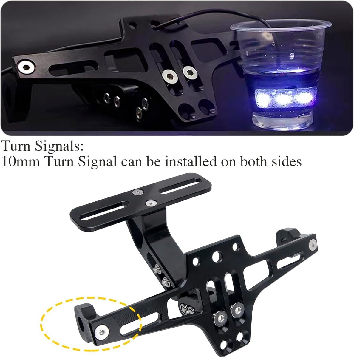 For Kawasaki Ninja ZX6R Fender Eliminator Kit License Plate Holder