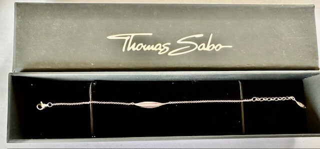 Womens Thomas Sabo Designer Solid Silver bracelet… - image 1