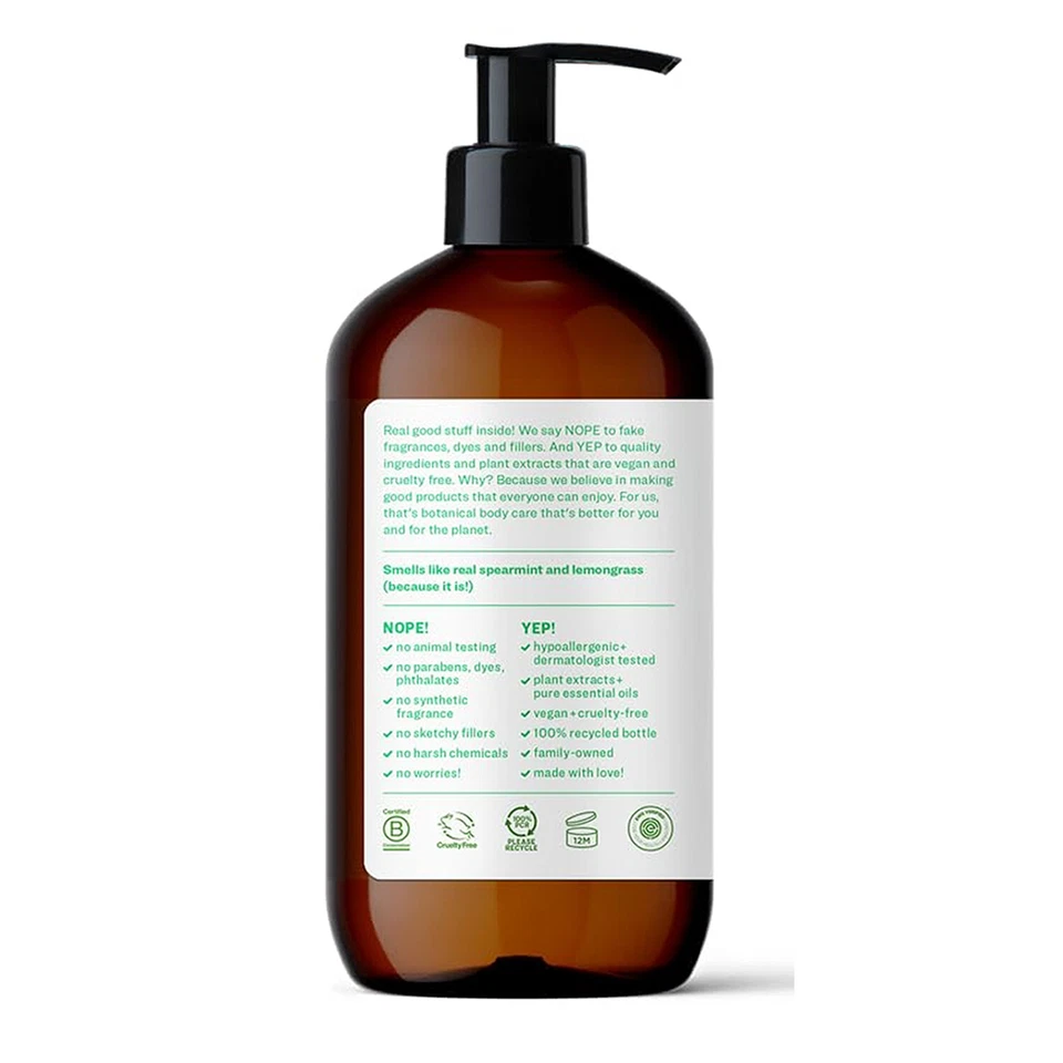 Jabón de manos para todos, menta verde + hierba de limón, 12,75 onzas líquidas Foto 3 de 3