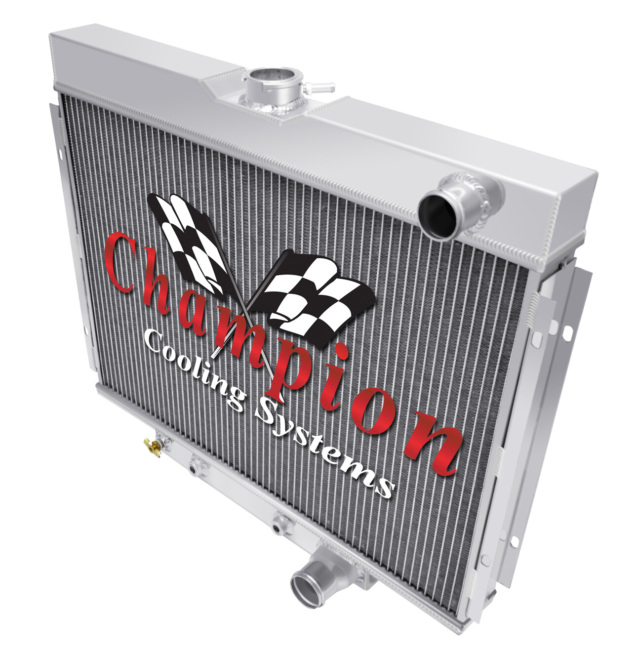 3-Row Aluminum Radiator – Fits 1972-1973 Jeep Cherokee, Down Flow, By Cold Auto