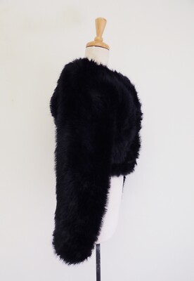 VIVIENNE WESTWOOD 1992/ 93 Always on camera Black faux fur short