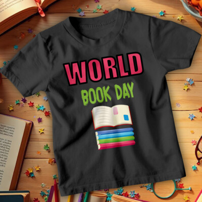 Jungen und Mädchen Open Book Welttag T-Shirts Kostüm Outfits Bekleidung #WBD -a