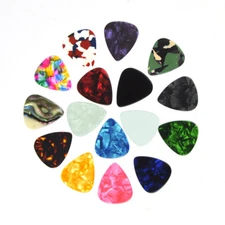 Lots of 100pcs Celluloid Guitar Picks 0.46mm 0.71mm 0.96mm 1.5mm Multi Colors