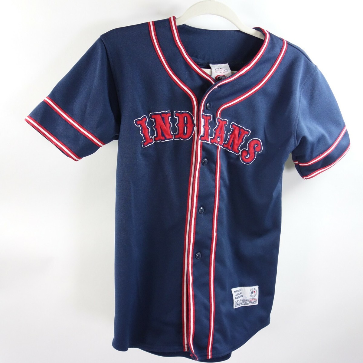 インディアンズ　Indians アメリカ製　MLB ネイビー ユニフォーム 半袖 インディアンズ Indians アメリカ製 MLB ネイビー ユニフォーム 半袖