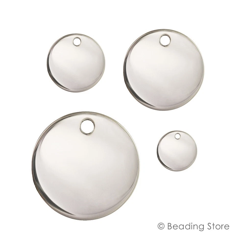 Various 925 Sterling Silver Round 24ga .5mm Discs Blanks Tags Engraving Stamping