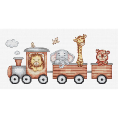 Counted Cross Stitch Kit Travel by train DIY Luca-S