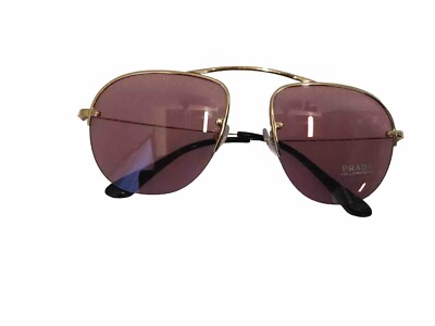 Prada SPR 580 5AK-1KO Sunglasses Gold Frame Lavender Lens RARE | eBay