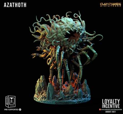 3D Printed Clay Cyanide - Azathoth the God of Chaos 28mm 32mm D&D
