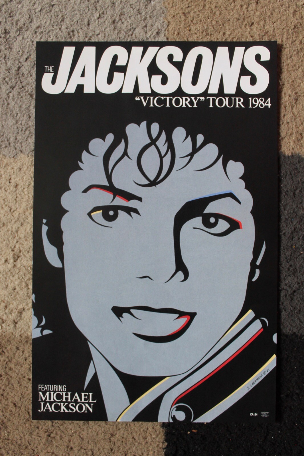 THE JACKSONS ‘Victory’ Tour Concert Reproduction 11” x 7” POSTER 1984 ...