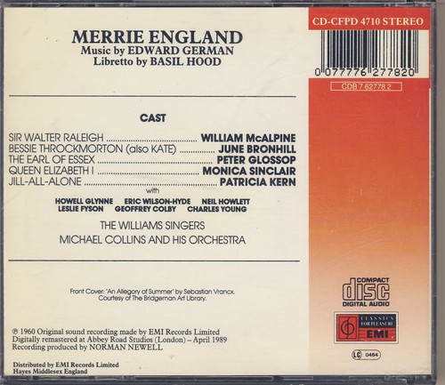 German - McAlpine, Bronhill, Glossop, Sinclair, Kern: Merrie England Like New - Bild 2 von 2