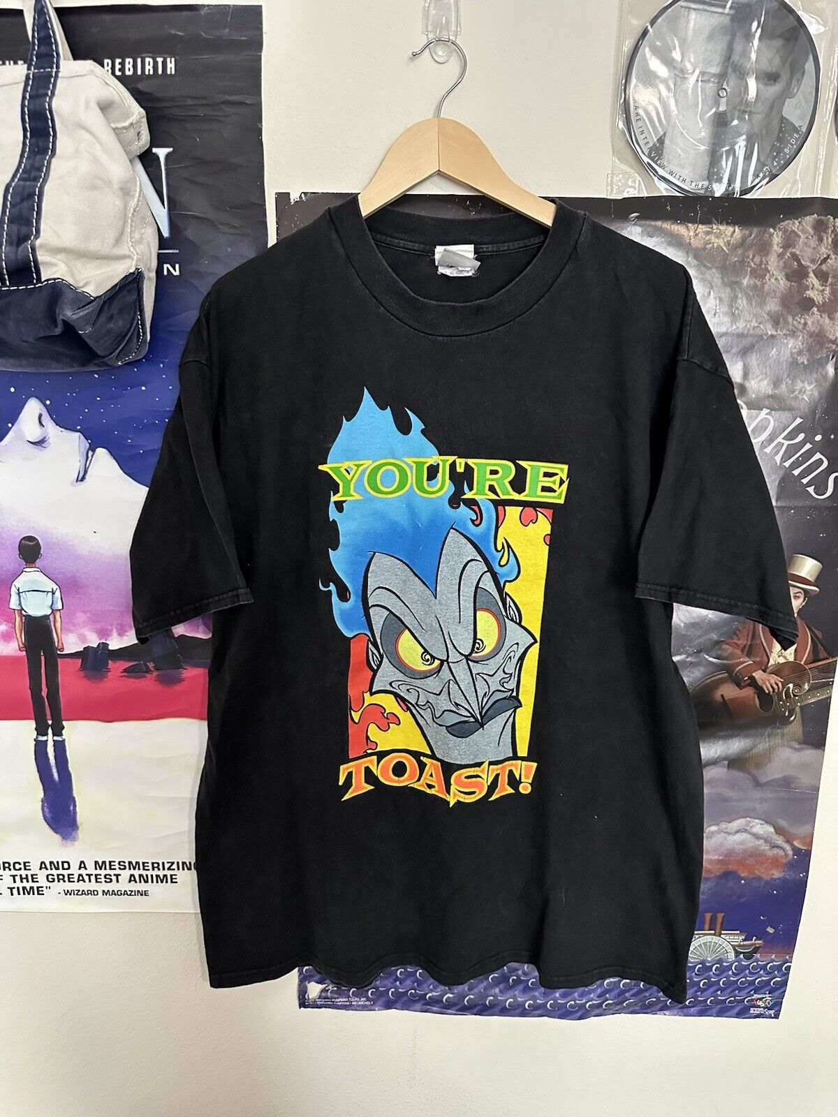 Vintage 90s Disney Hercules Hades You’re Toast Movie Promo T-shirt Size XL