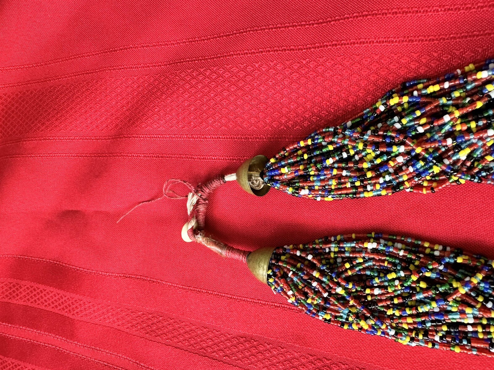 Handmade Native Multi-Strand Seed Bead Necklace - image 3