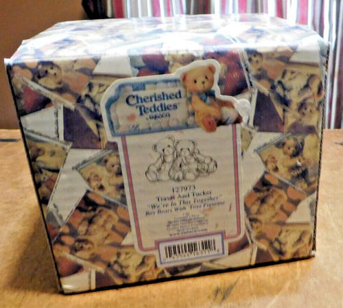 1995 Cherished Teddies 127973 Travis & Tucker We're in This Together Hillman COA - Picture 10 of 10