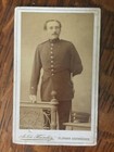 Cabinet Card Photo of German Soldier with sword Saarbrucken Germany WW1 — photo 1