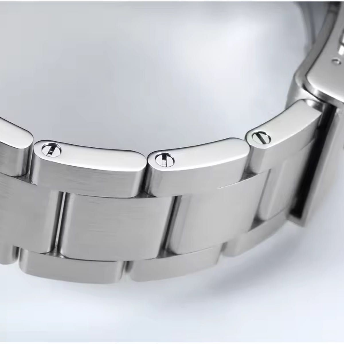 New Automatic Men s Watch    Heavy Stainless GMT Explorer White San Martin image 4