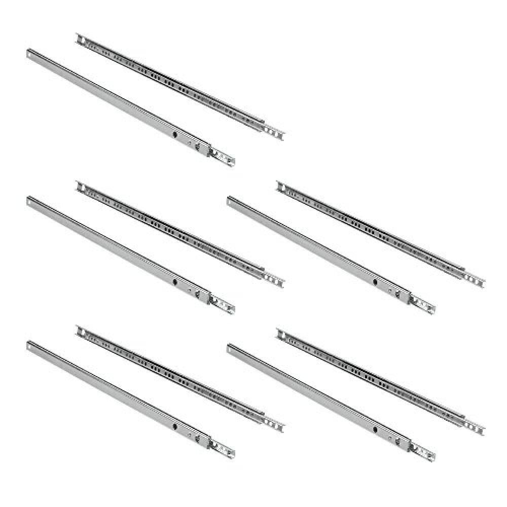 Offerta Set 5 Coppie Guide Emuca 3009305 per Cassetti 17mm x 438mm
