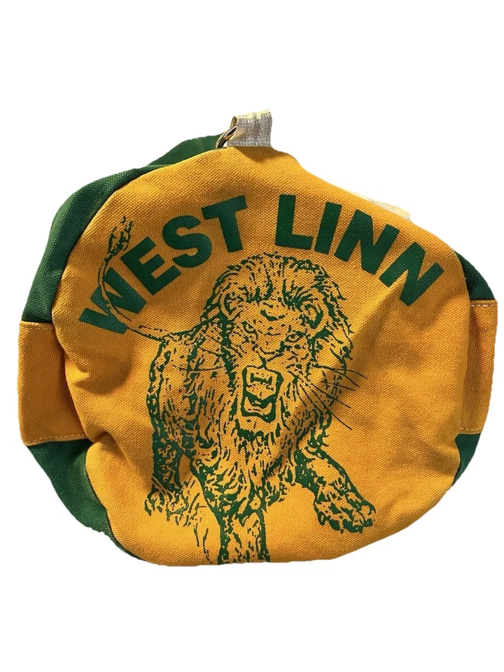 Bolso de Lona de Viaje Deportivo De Colección Años 60 Hecho a Medida en EE. UU. West Linn Lions Foto 3 de 4
