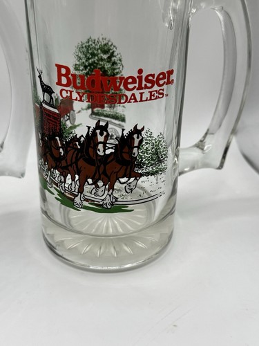 VTG Budweiser ClydesdaleAnheuser Busch 1991 1992 Heavy Beer Mug Official Product - Picture 8 of 9