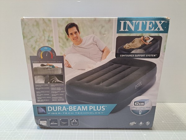 Intex Dura-Beam Plus Luftbett 99X191X42Cm Mit Eingebaute Pumpe 64122NP Neu_4,7_5-image