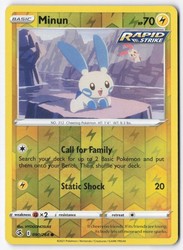 Minun 090/264 Common Reverse Holo Fusion Strike