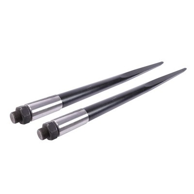 2 PACK 49'' Hay Spike Bale Spear Spike Fork Fit For Tractor Black 4500lb Capacity