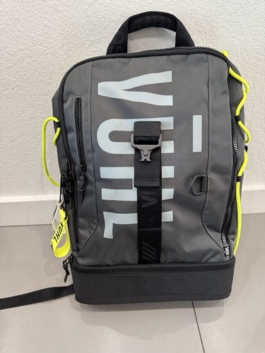 Vuhl Adventure Duffel Bag Backpack Grey Black And Yellow Msrp $279