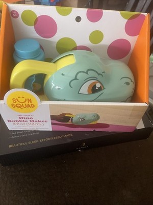 No Spill Bubble Dino Bubble Maker Sun Squad Toy for Kids, Dinosaur Design